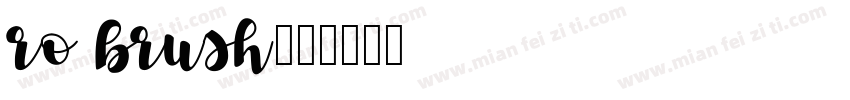 ro brush字体转换